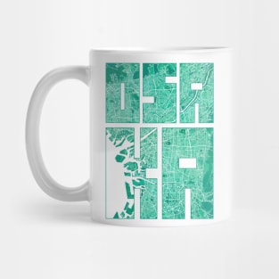 Osaka, Japan City Map Typography - Watercolor Mug